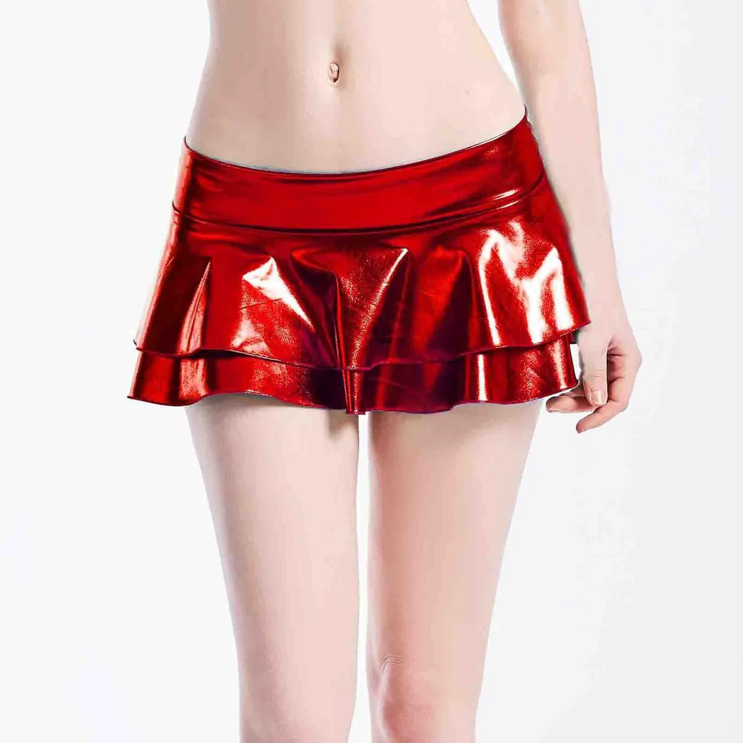 Generic for Women Mini Short Sexy Ruched Dance Cosplay Tiered Low Rise Plain Skort Women 2024 Y2K