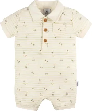Gerber Baby Boys' Cotton Polo Romper