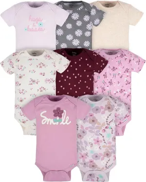 Gerber baby-girls 8-pack Short Sleeve Onesies Bodysuits