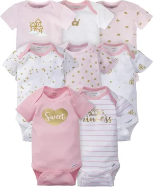 Gerber baby-girls 8-pack Short Sleeve Onesies Bodysuits