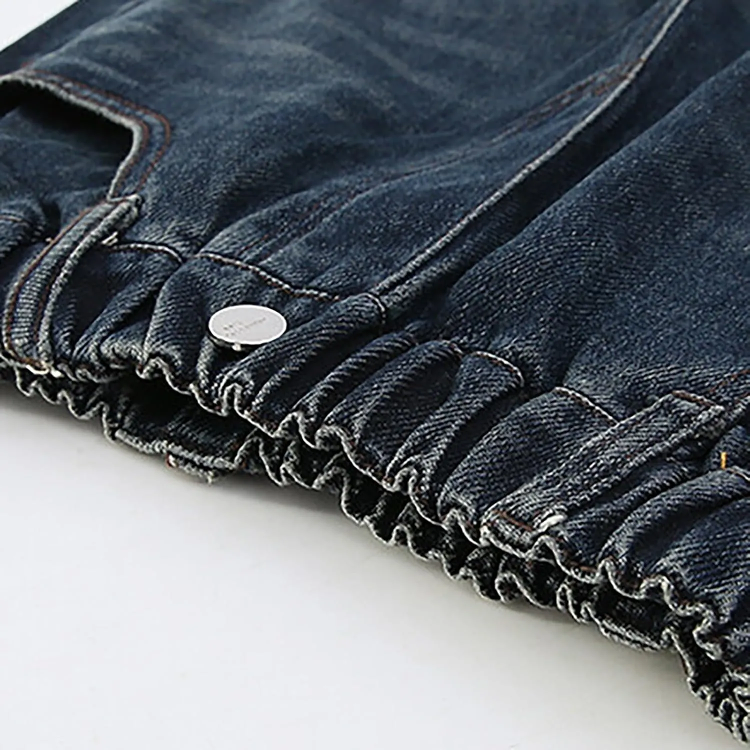 Girls Baggy Jeans Streetwear Denim Cargo Pants High Waist Casual Wide Leg Pants with Multi Pockets 4-16 Years