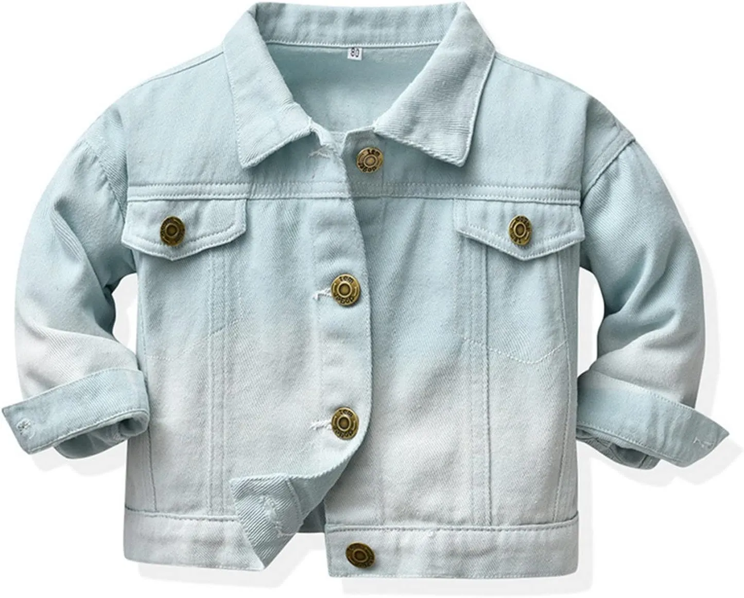 Girls Denim Jackets, Basic Jean Jacket for Girls Fall Outwear Button Down Trucker Jacket for Girls