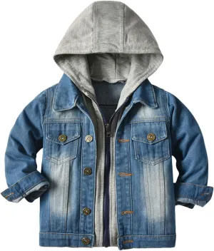 Girls Denim Jackets, Basic Oversized Jean Jacket for Girls Fall Outwear Button Down Trucker Jacket