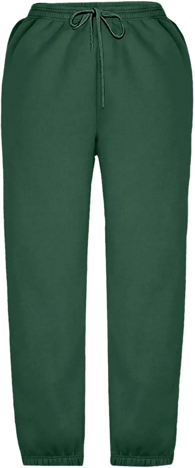 Girl's Elastic High Waist Joggers Cute Solid Casual Sweatpants Unisex Boys Girls Spring Jogger Pants with Pockets