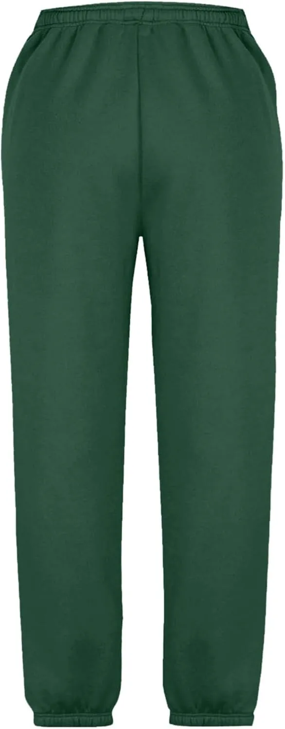 Girl's Elastic High Waist Joggers Cute Solid Casual Sweatpants Unisex Boys Girls Spring Jogger Pants with Pockets