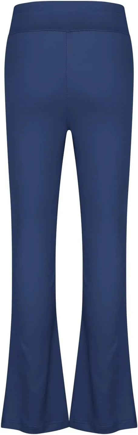 Girls Flare Leggings Cross High Waisted Yoga Pants Bootcut Leggings Kids Stretch Dance Bell Bottoms with Pockets Soft