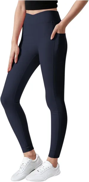 Girls Leggings Casual Seamless High Waisted Stretch Tights Dance Yoga Pants Kids Leggings with Pockets 5-12 Years