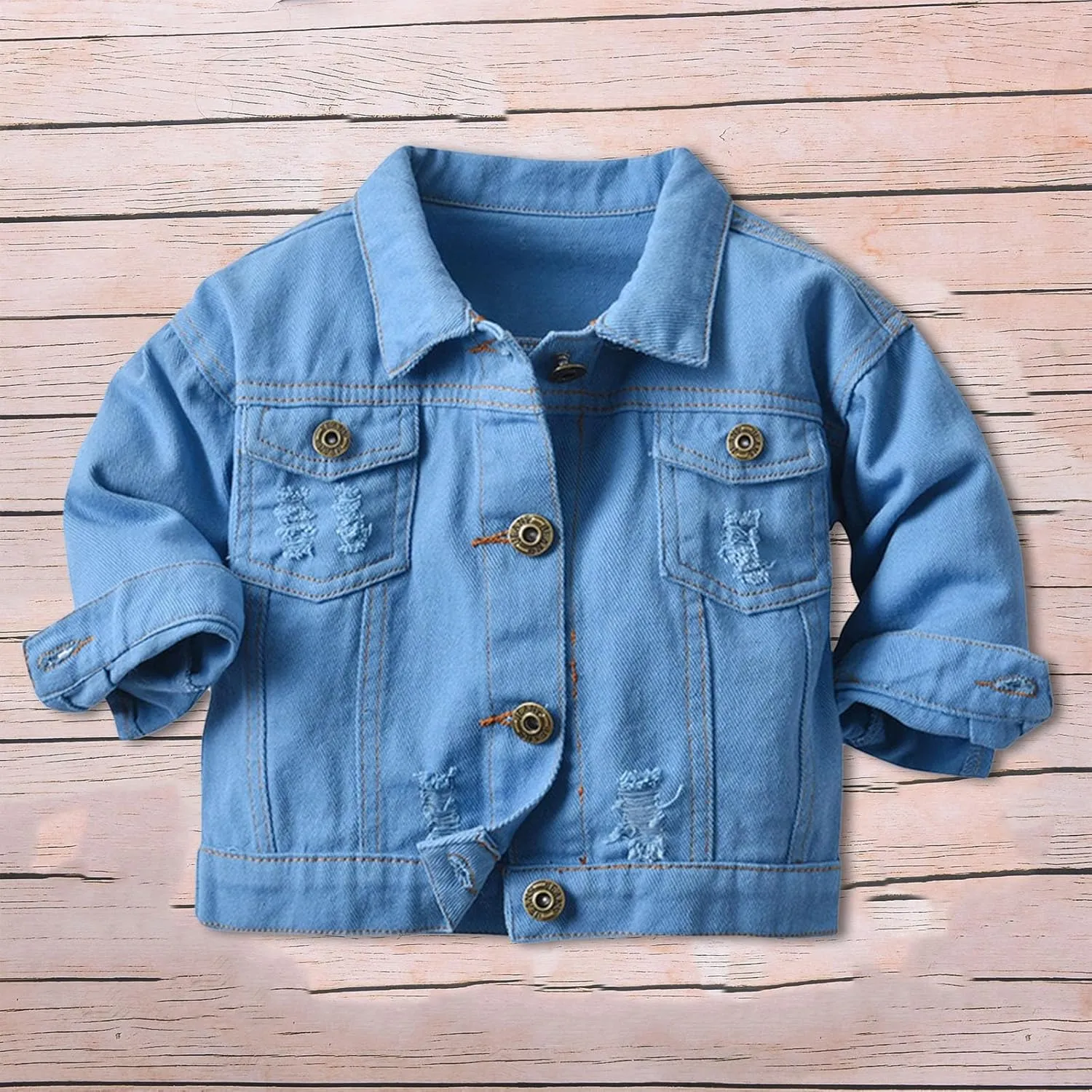 Girls' Toddler Trucker Jacket Girls Denim Jacket Kids Girls Boys Denim Jackets Baby Jacket, Boys Jackets