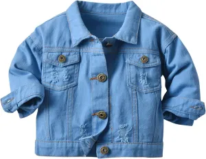 Girls' Toddler Trucker Jacket Girls Denim Jacket Kids Girls Boys Denim Jackets Baby Jacket, Boys Jackets