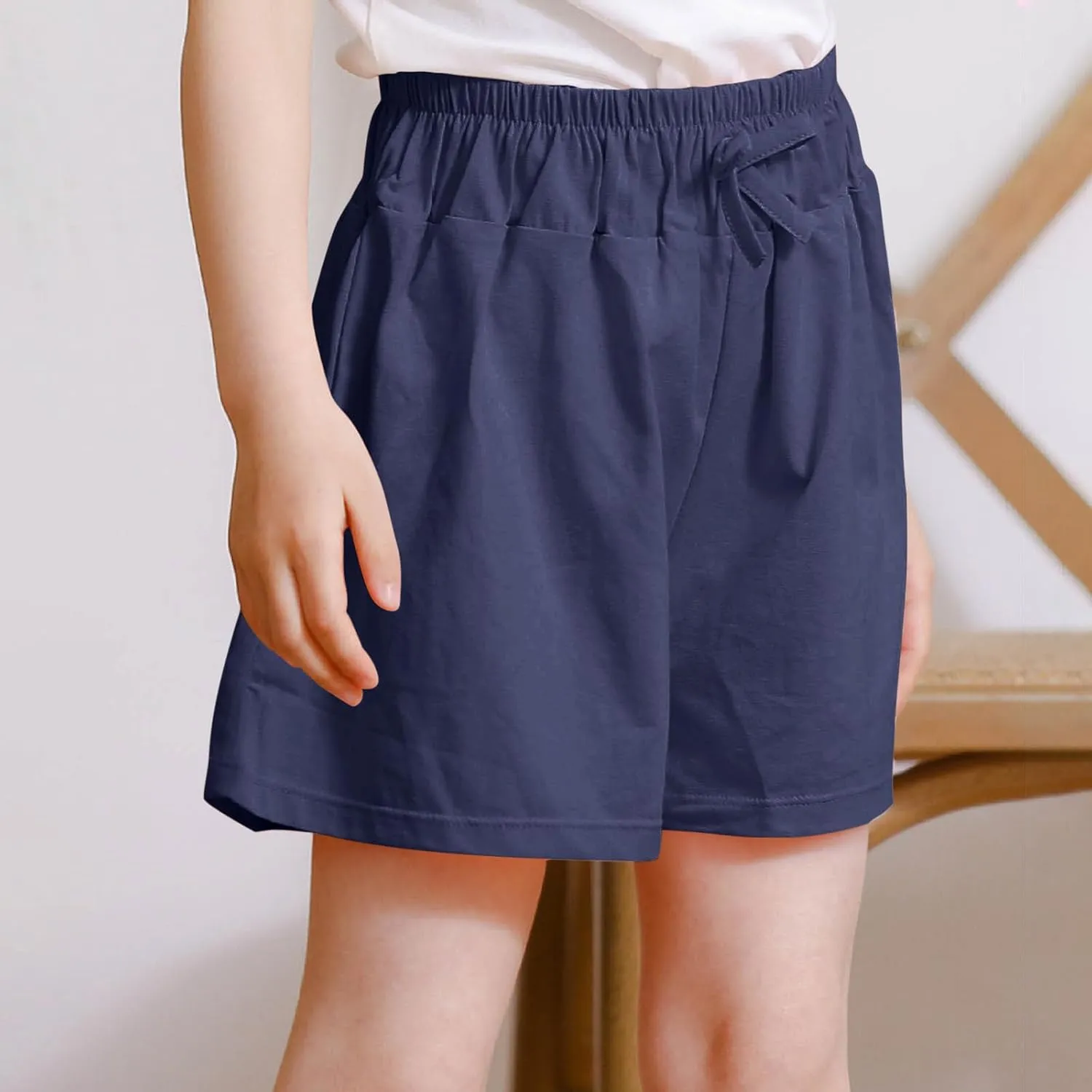 Girls Wide Leg Shorts Cute Pleated Flowy Shorts Kids Cotton Soft Summer Casual Short Kids Trendy Clothes 3-14 Years
