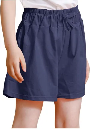 Girls Wide Leg Shorts Cute Pleated Flowy Shorts Kids Cotton Soft Summer Casual Short Kids Trendy Clothes 3-14 Years
