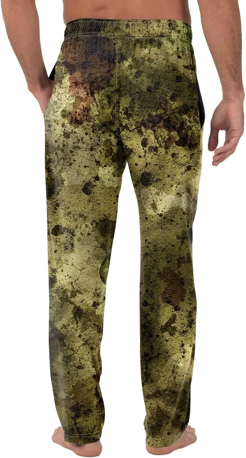 GOFULY Men'S Pajama Pants Baggy Plaid Sleep Lounge Pants Elastic Waist Drawstring Knit Pants Casual Sleepwear Pants Pockets