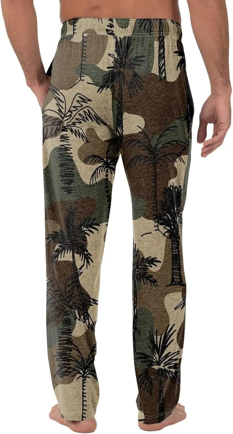 GOFULY Mens Pajama Pants Lightweight Plaid Sleep Lounge Pants Bottoms Elastic Waist Knit Pants Sleepwear Pants With Pocket