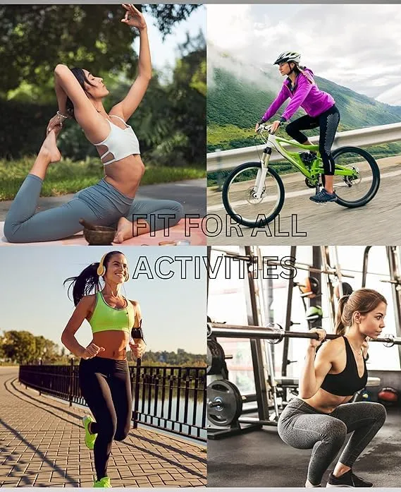 High Waist Yoga Gym Leggings with Pockets | Mild Tummy Compression | Workout Running Pants for Women Regular & Plus Sizes