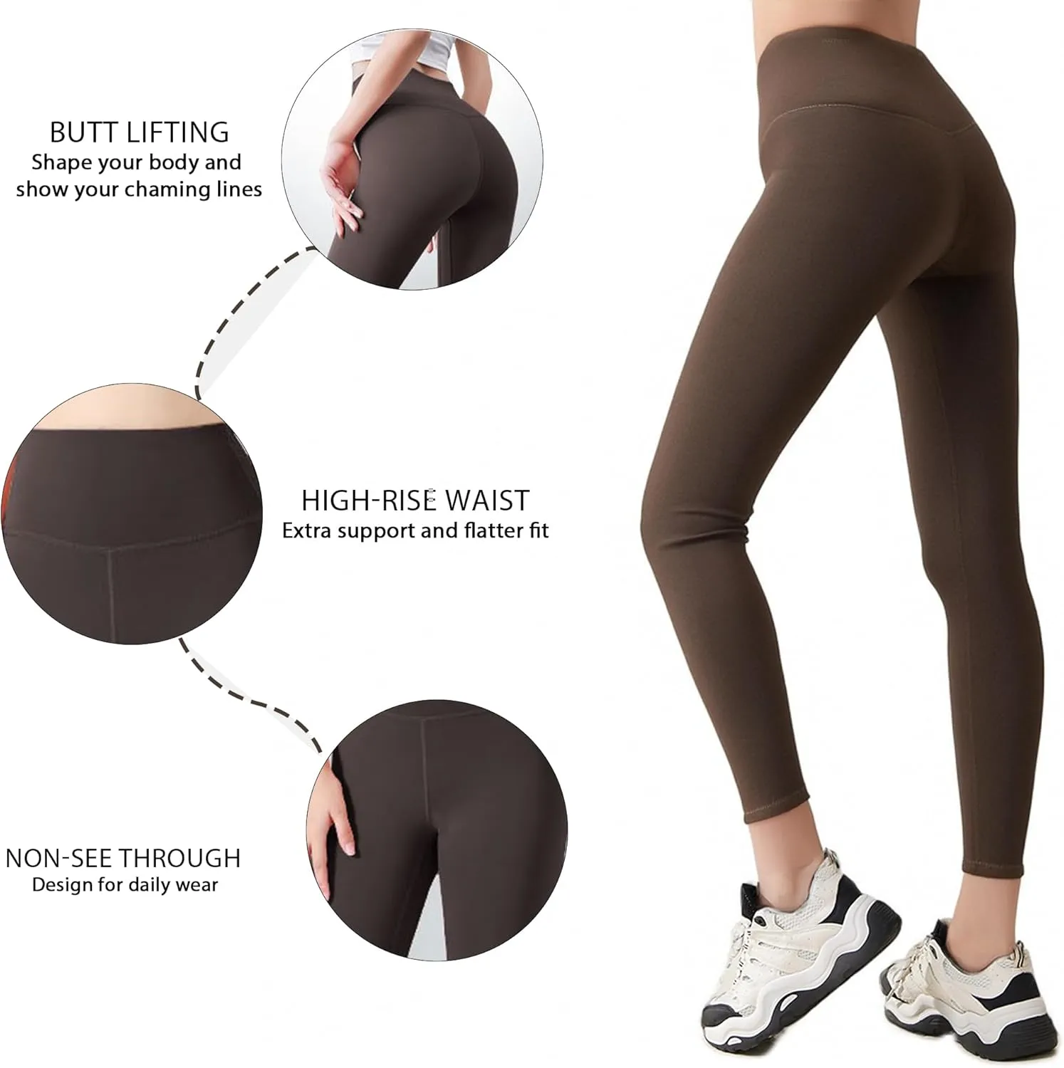 High Waisted Leggings for Woman, Women's Yoga Legging Soft Through Workout Athletic Running Yoga Pants for Woman