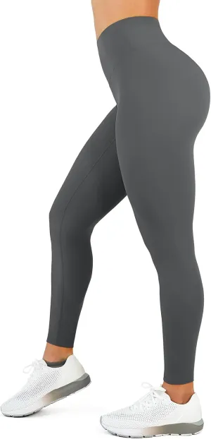 High Waisted Leggings for Women - No Front Seam Tummy Control Yoga Pants for Workout Running No See Through