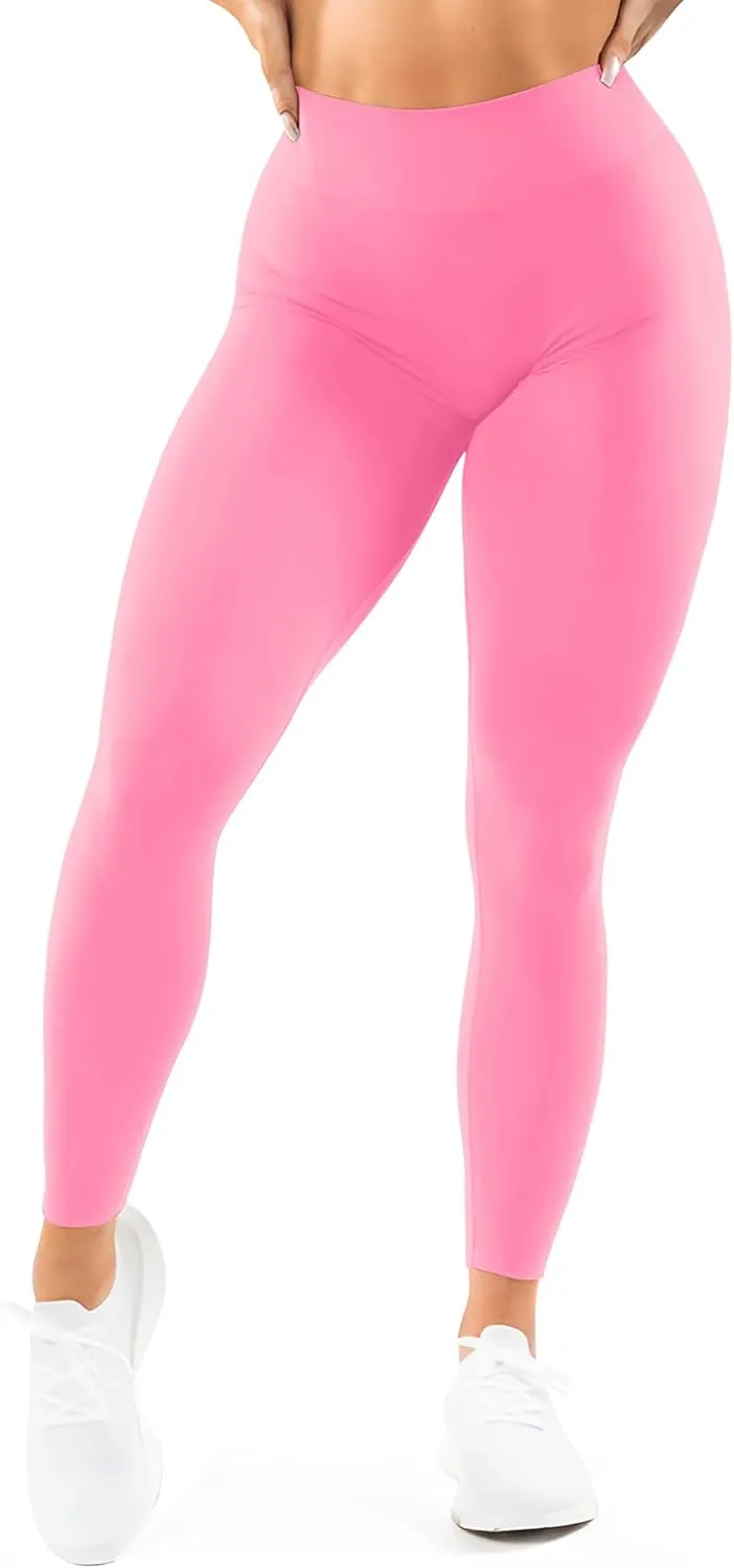 High Waisted Leggings for Women - No Front Seam Tummy Control Yoga Pants for Workout Running No See Through
