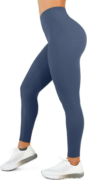 High Waisted Leggings for Women - No Front Seam Tummy Control Yoga Pants for Workout Running No See Through