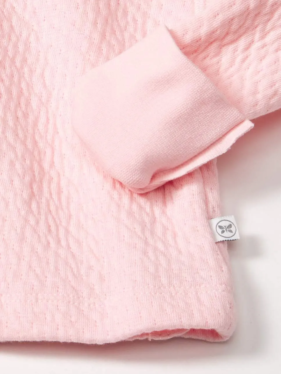 HonestBaby Baby Side-Snap Matelasse Mini Quilted Cozy 100% Organic Cotton Top