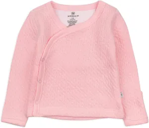 HonestBaby Baby Side-Snap Matelasse Mini Quilted Cozy 100% Organic Cotton Top