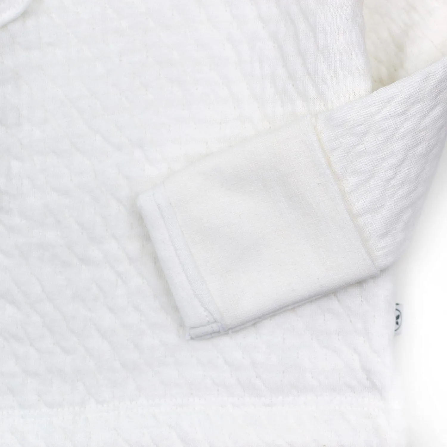 HonestBaby Baby Side-Snap Matelasse Mini Quilted Cozy 100% Organic Cotton Top