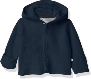 HonestBaby Front Hooded Jackets, Side-snap Top, Hoodies in Cozy 100% Organic Cotton Infant Baby Boys, Girls, Unisex