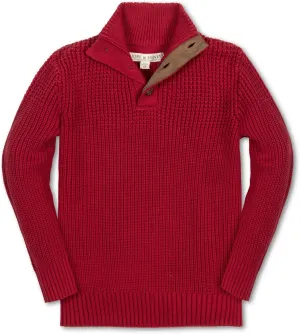 Hope & Henry Boys' Long Sleeve Mock Neck Sweater