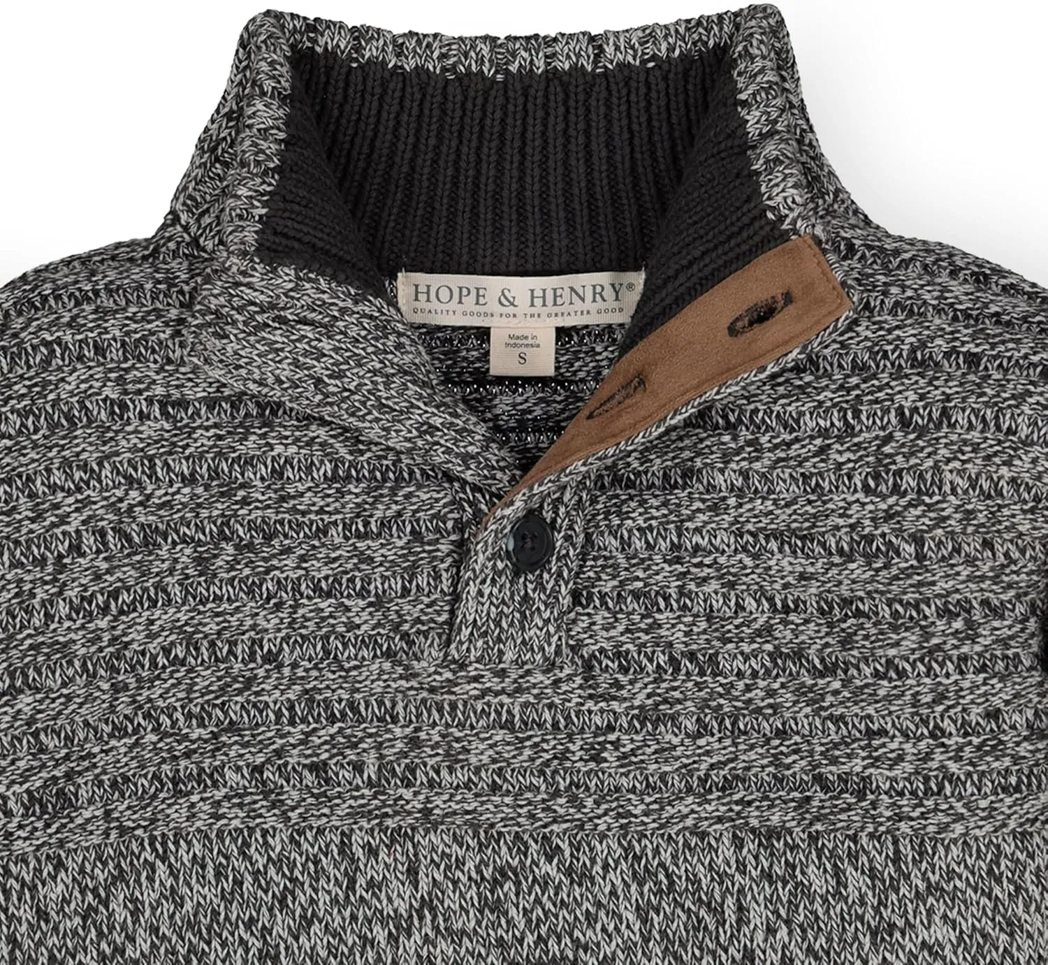 Hope & Henry Boys' Long Sleeve Mock Neck Sweater