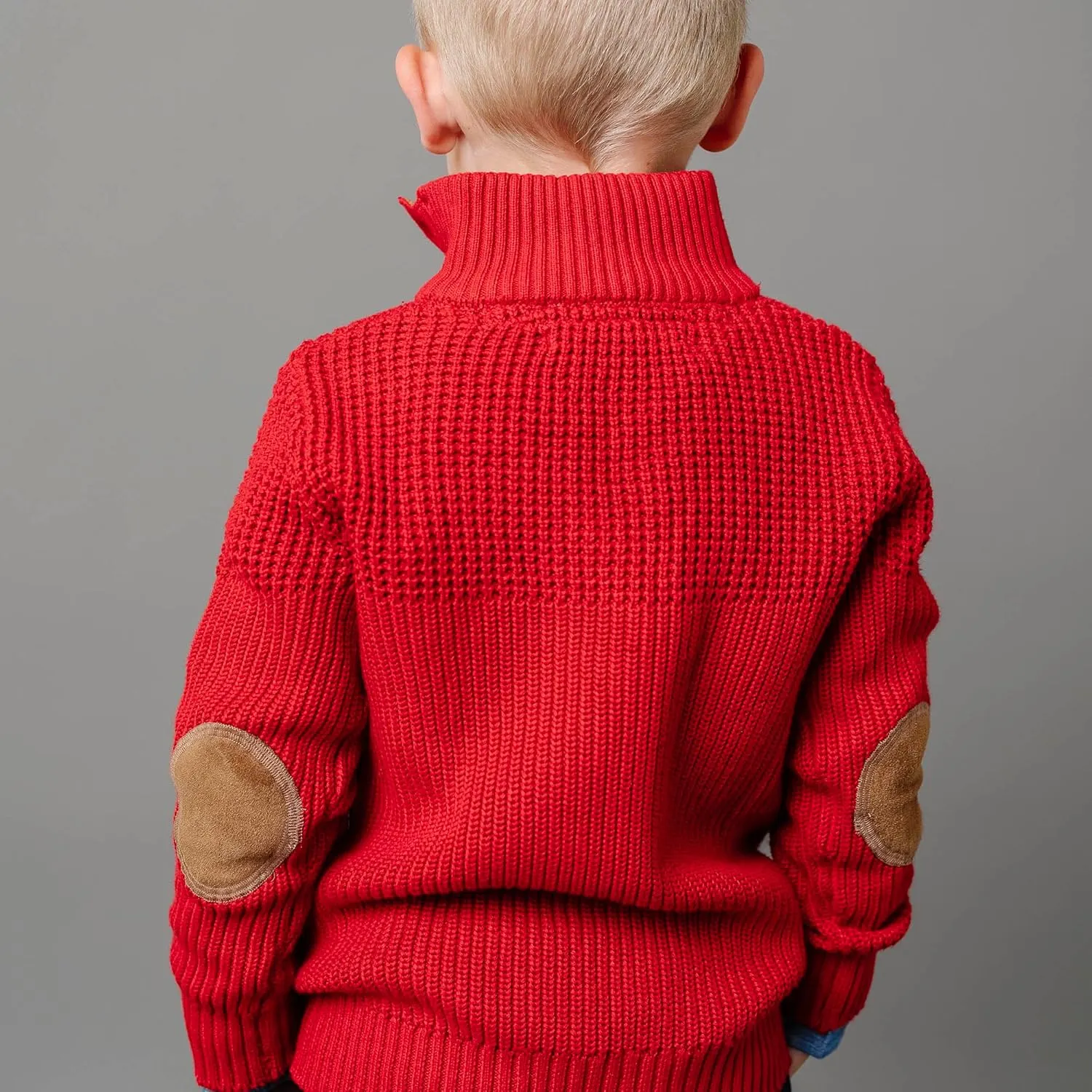 Hope & Henry Boys' Long Sleeve Mock Neck Sweater