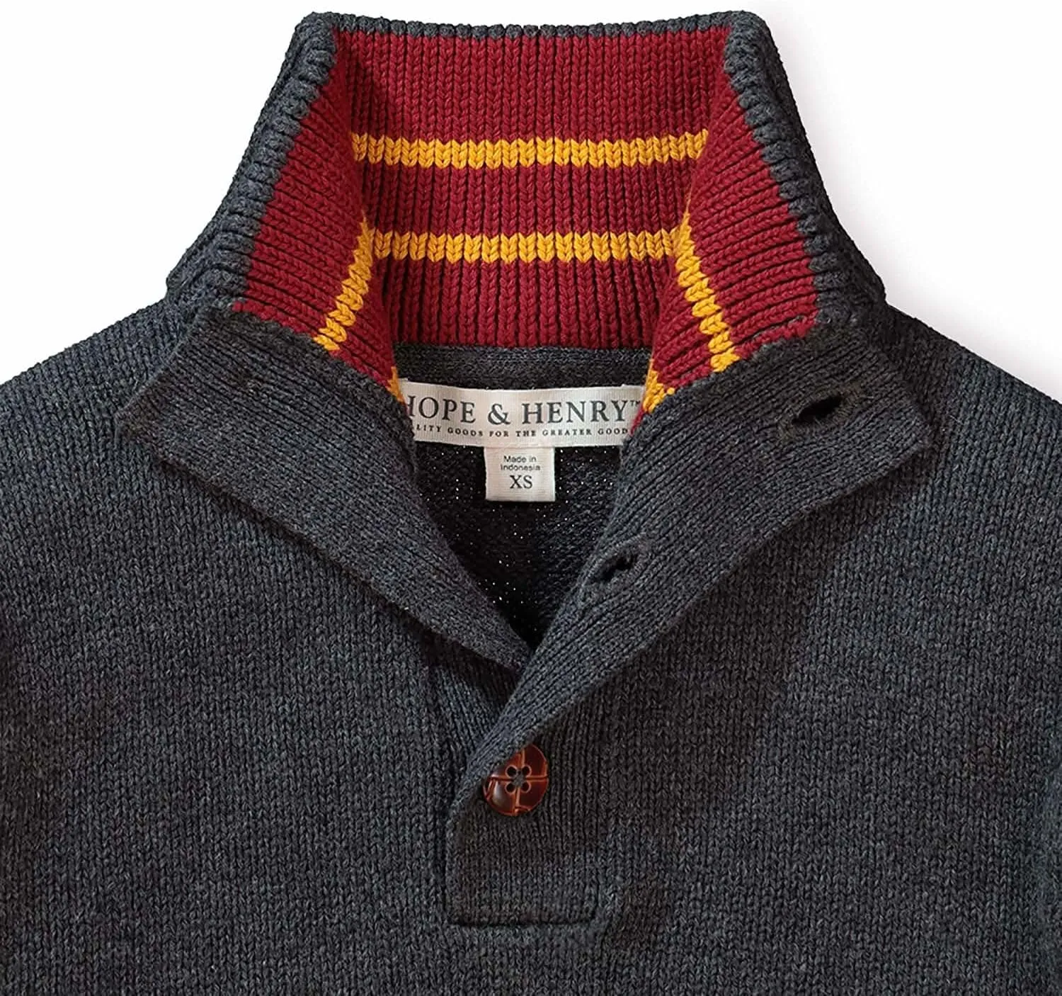 Hope & Henry Boys' Long Sleeve Mock Neck Sweater
