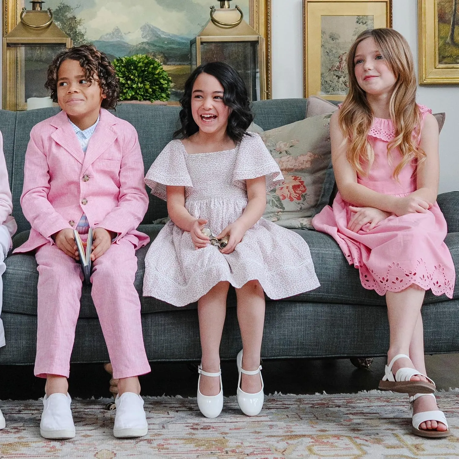 Hope & Henry Girls' Eyelet Shift Dress