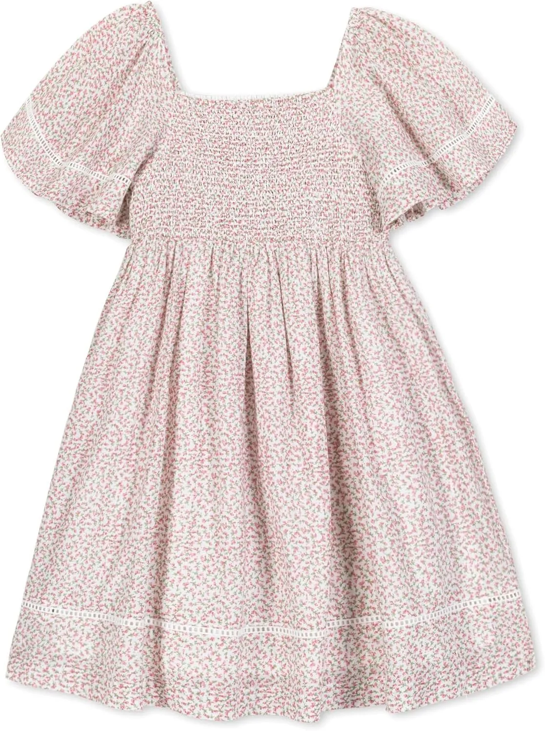 Hope & Henry Girls' Eyelet Shift Dress