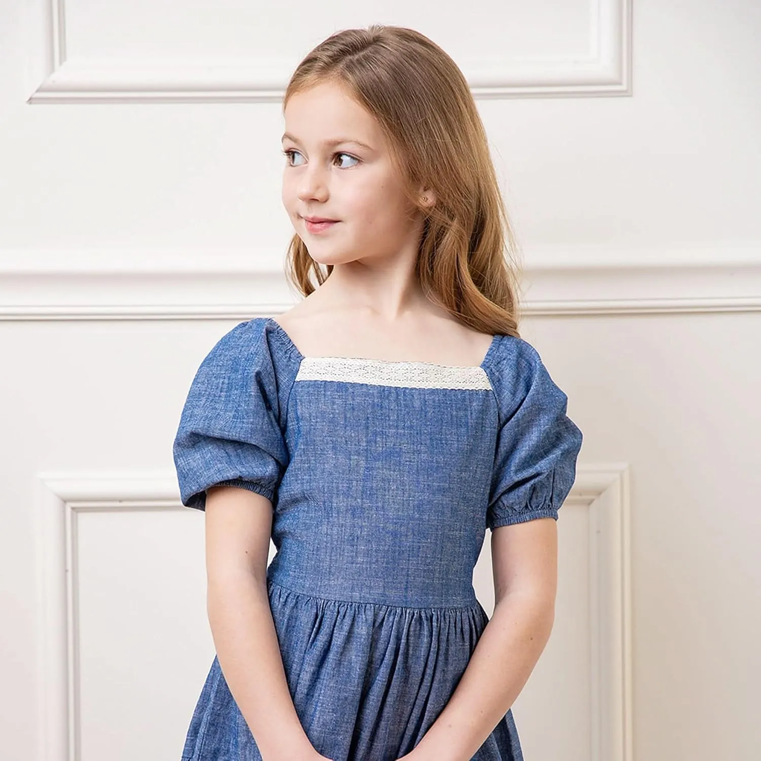 Hope & Henry Girls' Eyelet Shift Dress