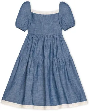 Hope & Henry Girls' Eyelet Shift Dress