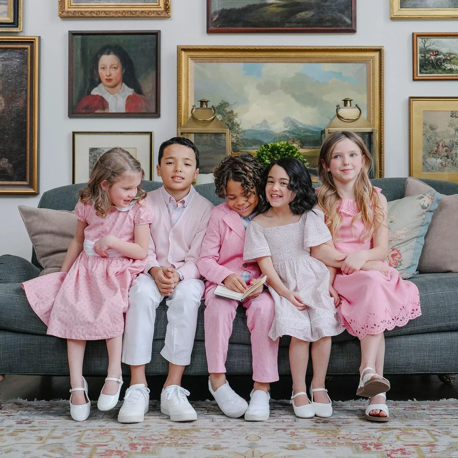 Hope & Henry Girls' Eyelet Shift Dress