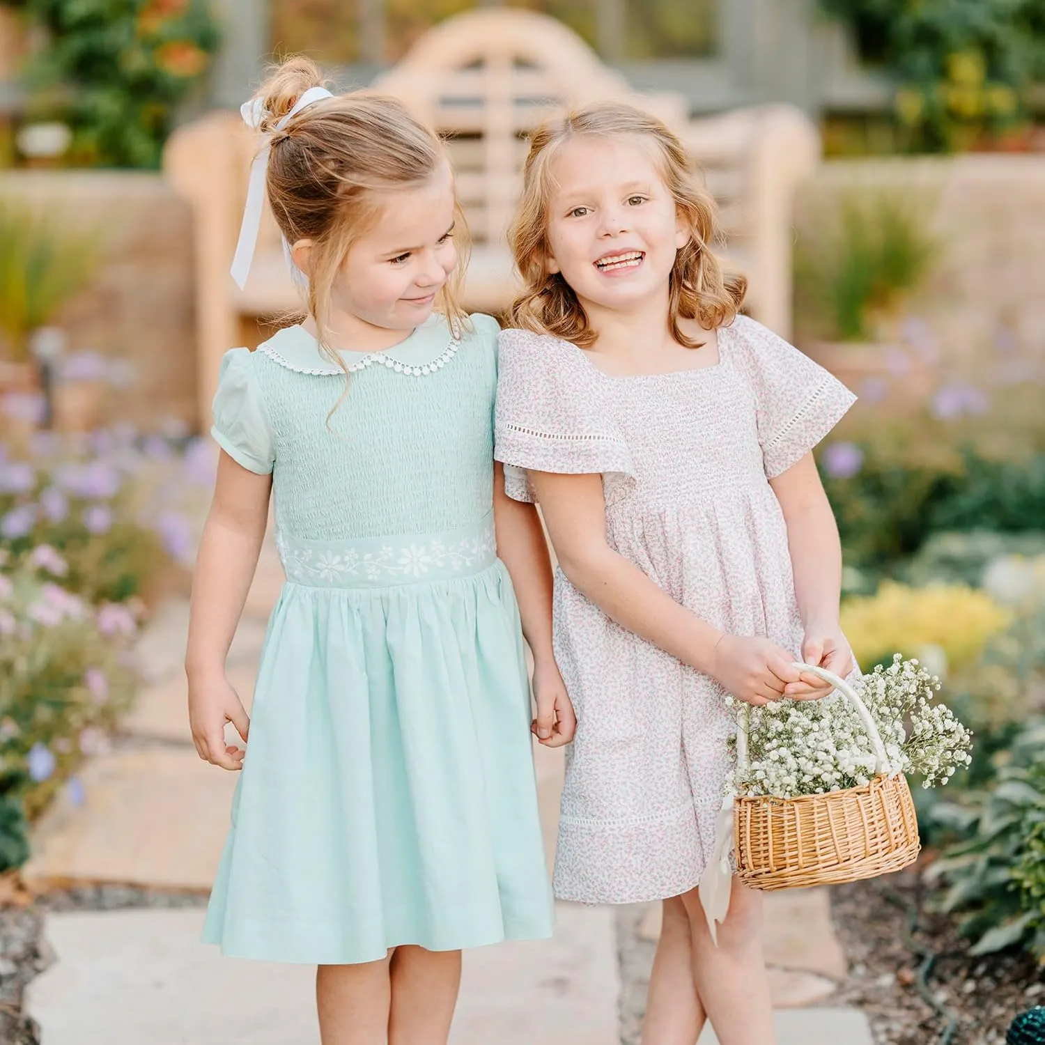 Hope & Henry Girls' Eyelet Shift Dress