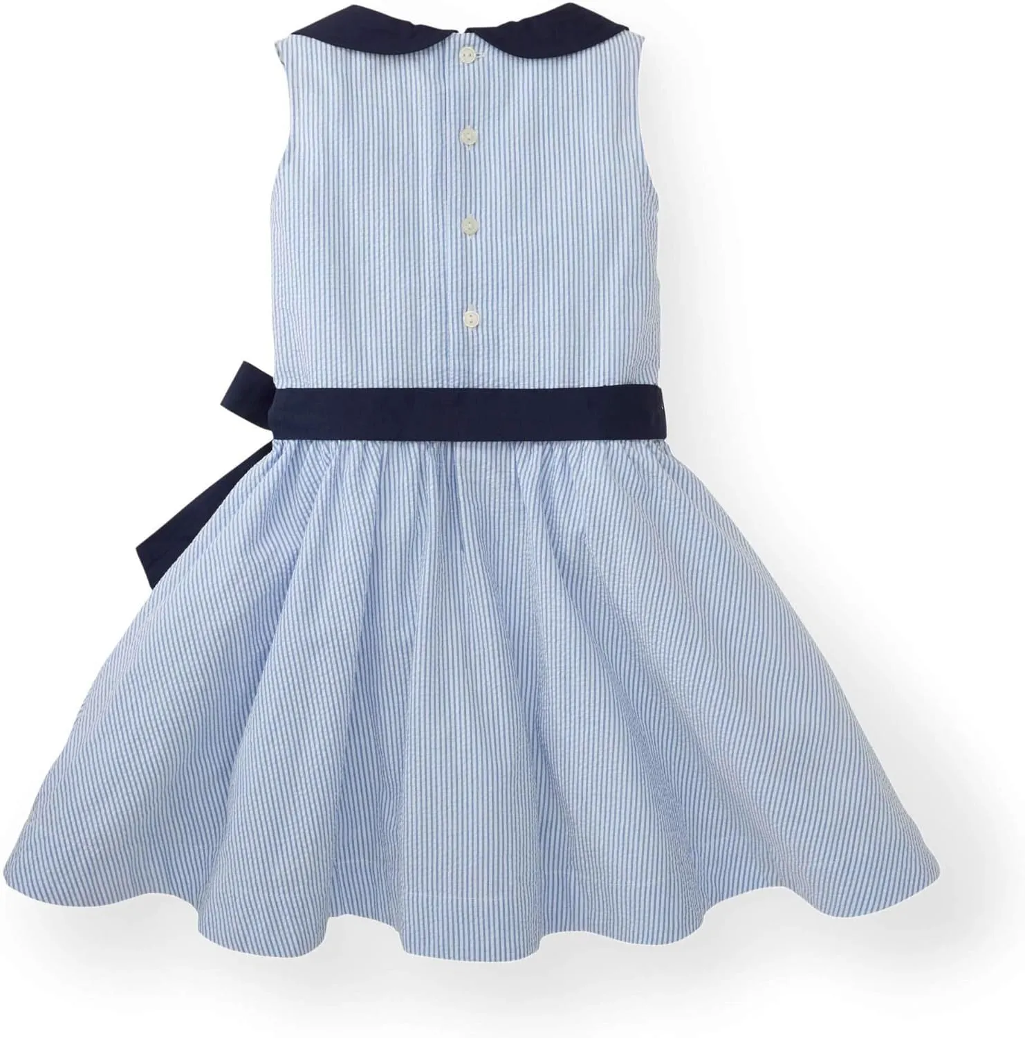 Hope & Henry Girls' Peter Pan Collar Seersucker Dress