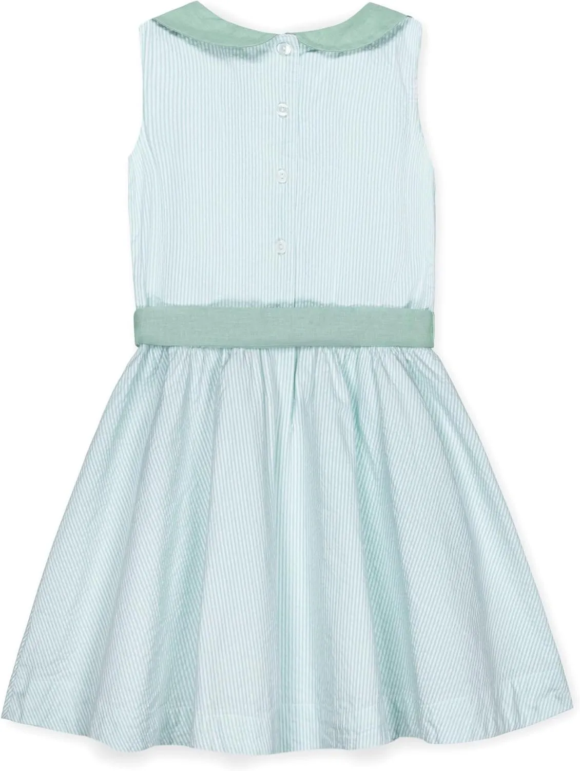 Hope & Henry Girls' Peter Pan Collar Seersucker Dress