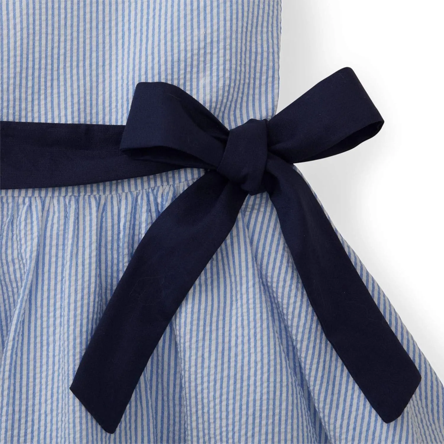 Hope & Henry Girls' Peter Pan Collar Seersucker Dress