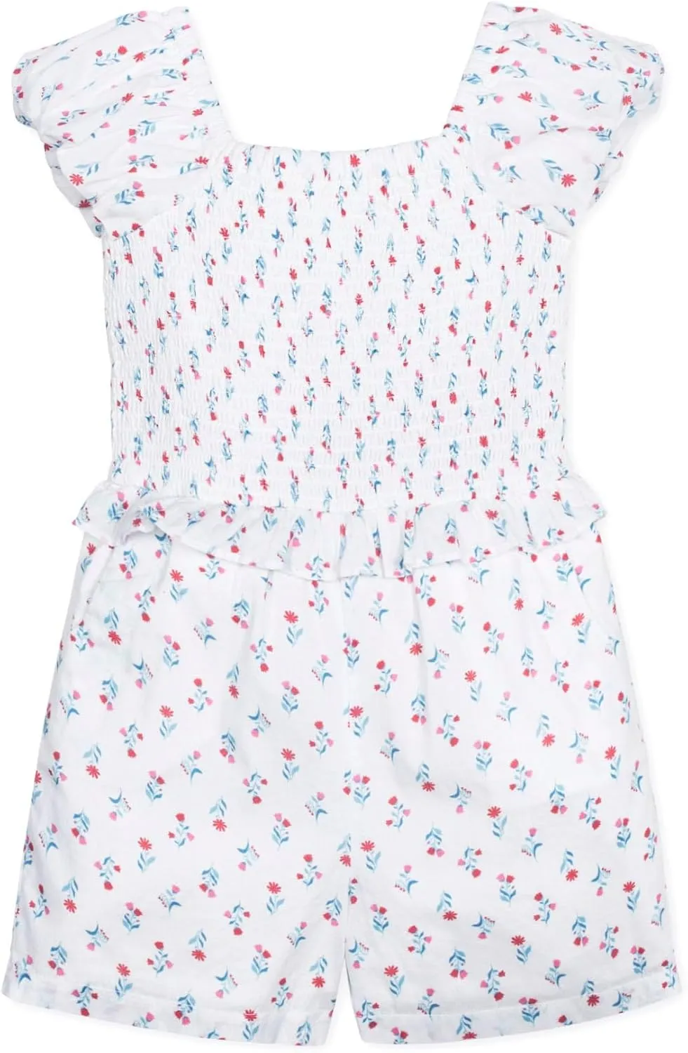 Hope & Henry Girls Sleeveless Bow Romper