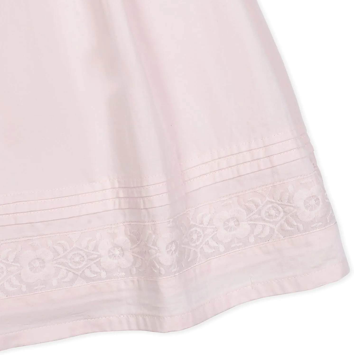 Hope & Henry Girls' Sleeveless Special Occasion Sun Dress with Bow Back Detail and Embroidery