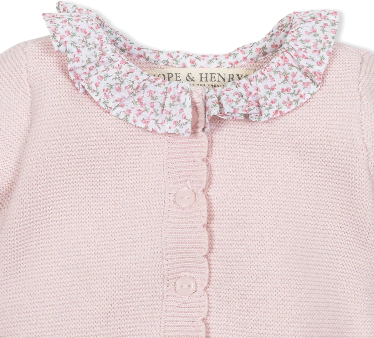 Hope & Henry Layette Baby Cable Knit Sweater Romper