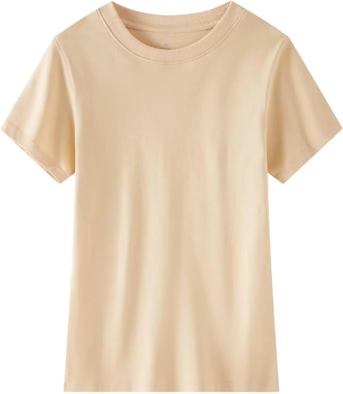 Huata Boys Girls T-Shirt Basic Basic Short Sleeve Crewneck Girls Tee 2 Packs