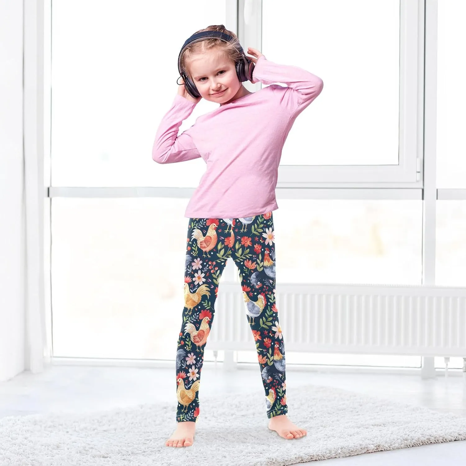Ice Cream Donut Toddler Girl Pants, Leggings for Kids in Toddler Girl Clothes 4T Girls Athletic Leggings