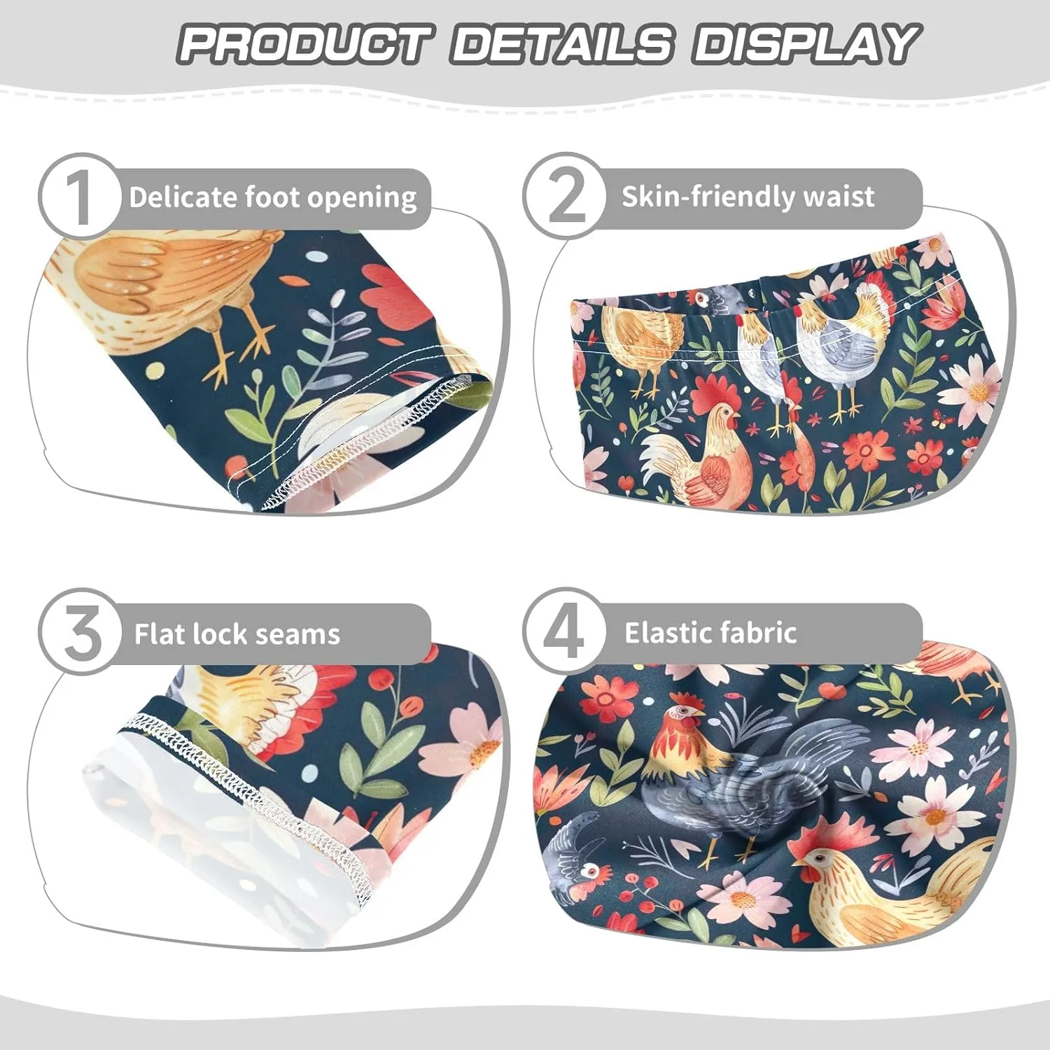 Ice Cream Donut Toddler Girl Pants, Leggings for Kids in Toddler Girl Clothes 4T Girls Athletic Leggings