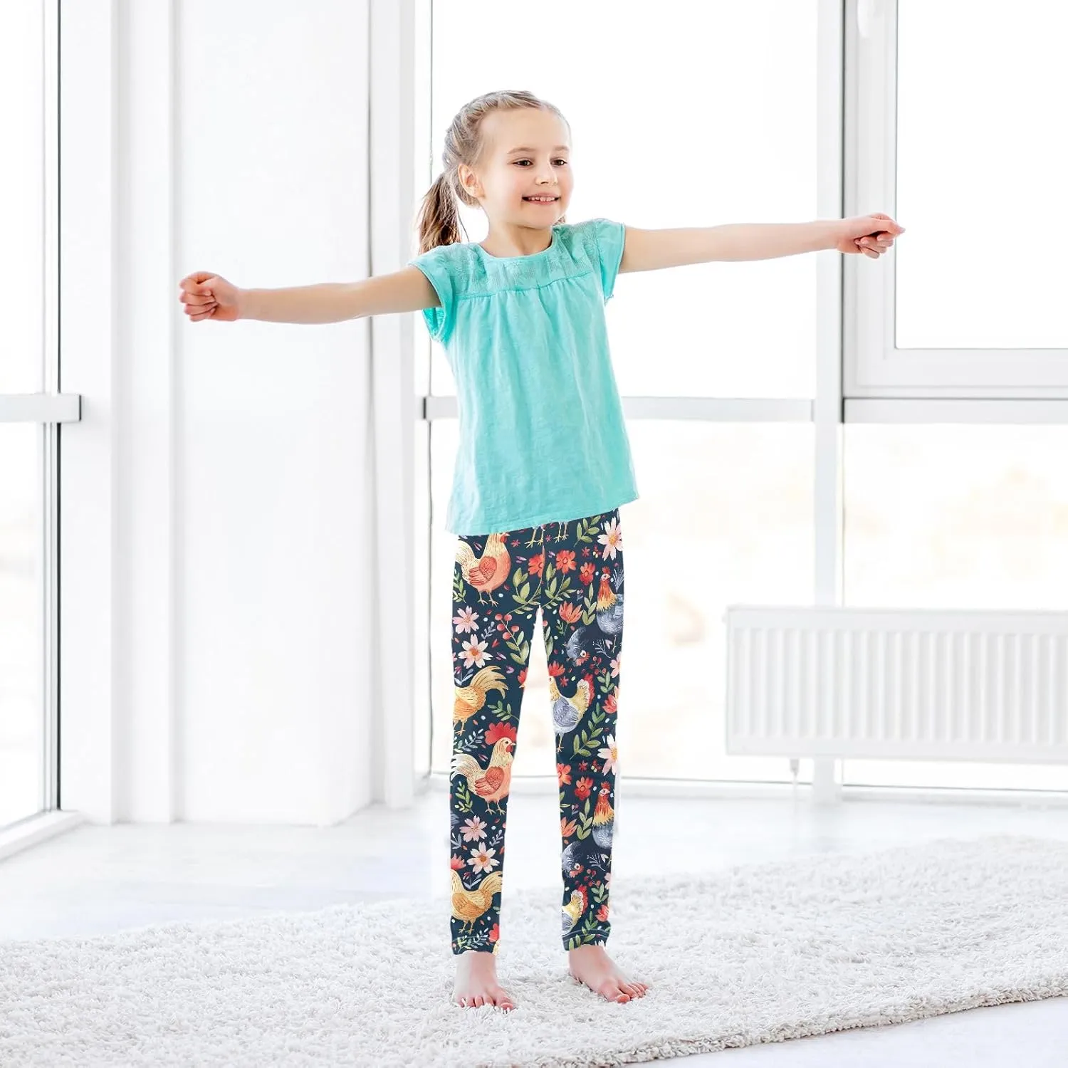 Ice Cream Donut Toddler Girl Pants, Leggings for Kids in Toddler Girl Clothes 4T Girls Athletic Leggings