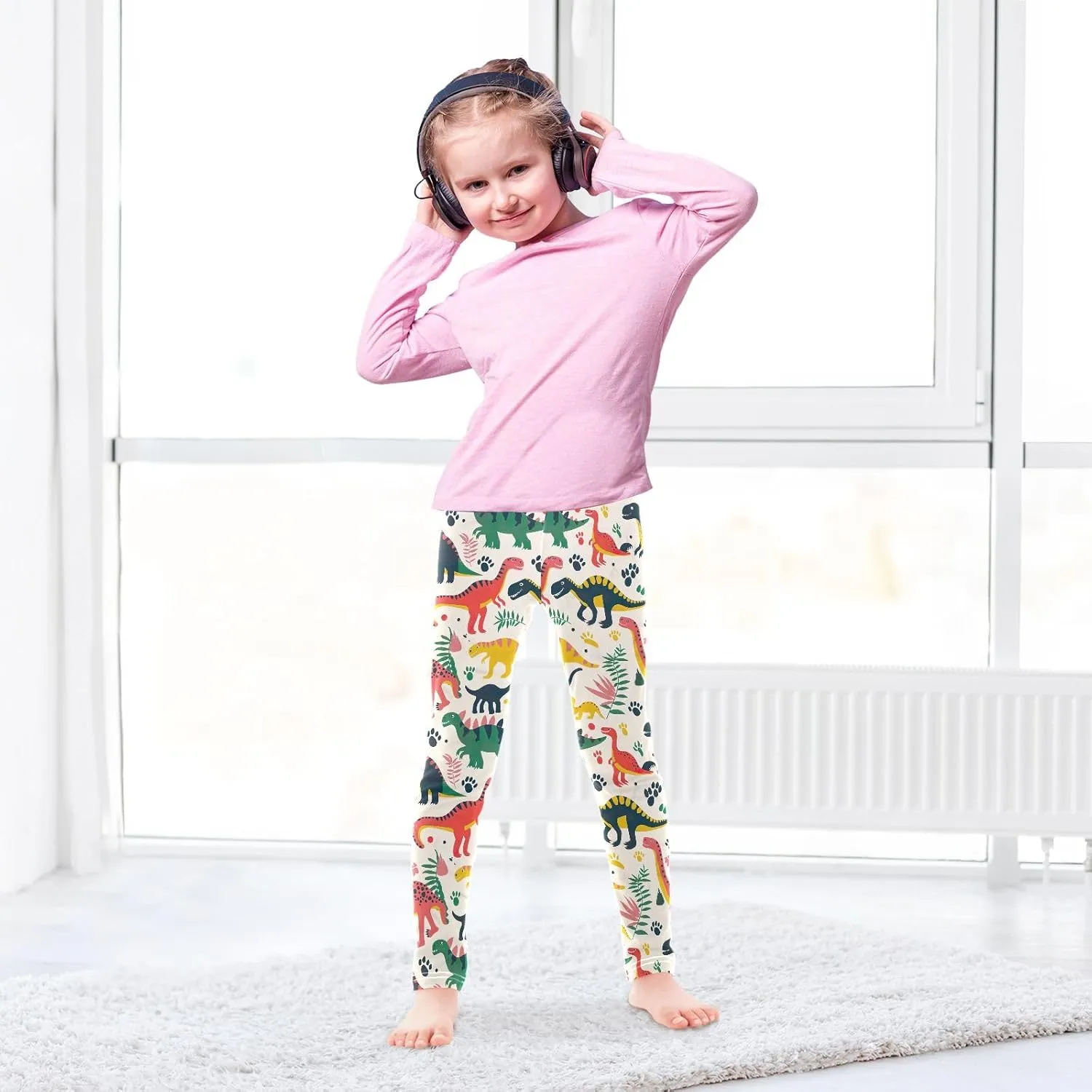 Ice Cream Donut Toddler Girl Pants, Leggings for Kids in Toddler Girl Clothes 4T Girls Athletic Leggings