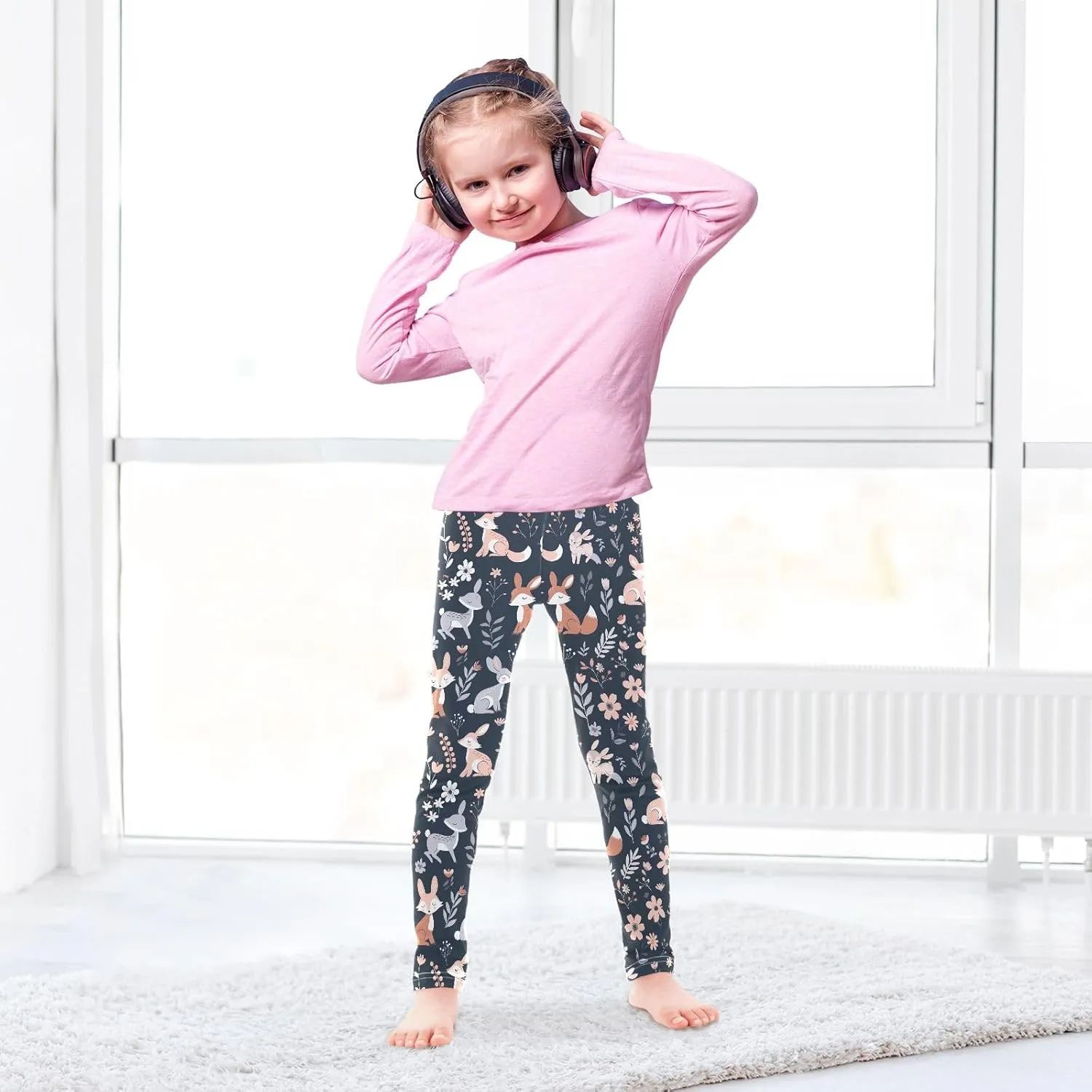 Ice Cream Donut Toddler Girl Pants, Leggings for Kids in Toddler Girl Clothes 4T Girls Athletic Leggings