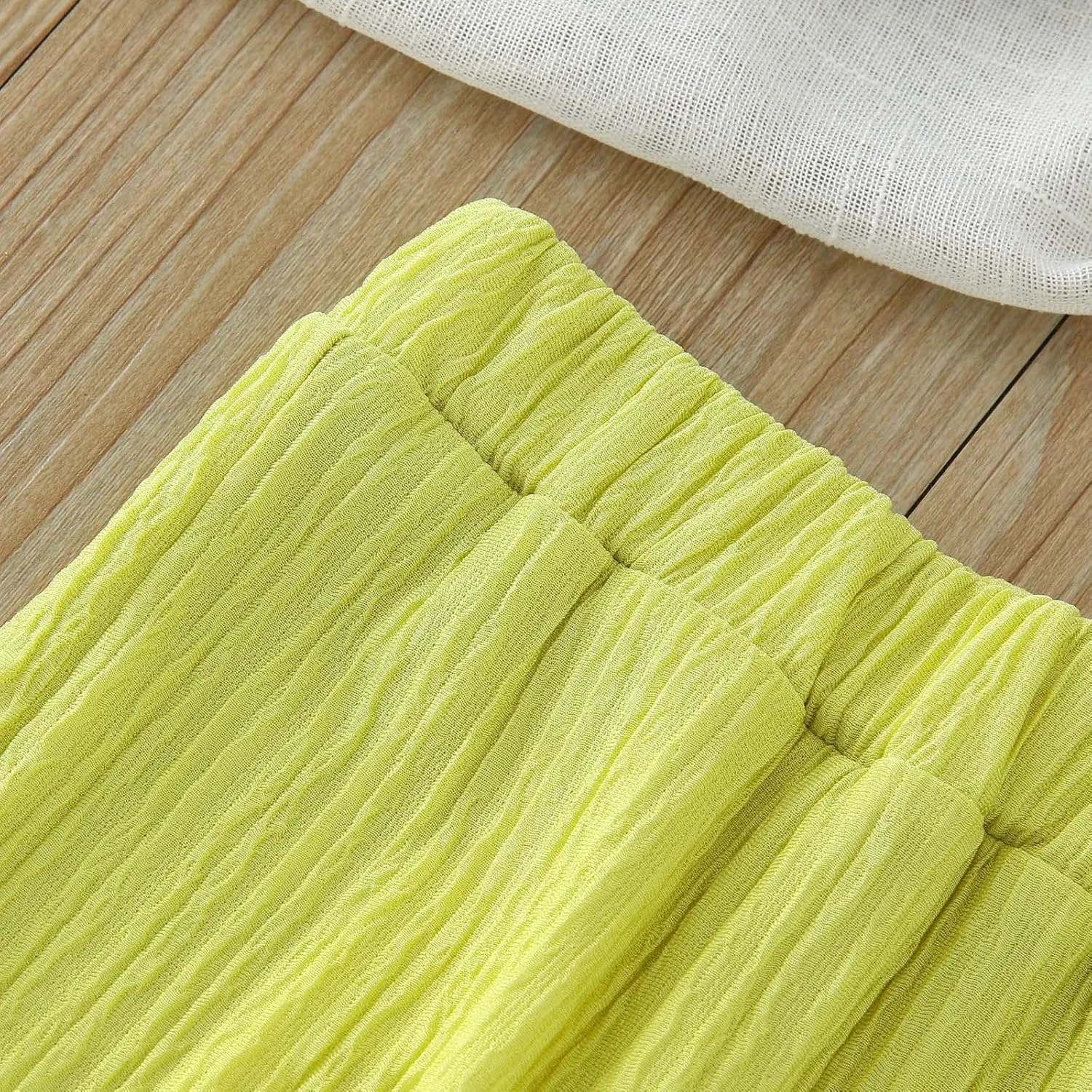 Infant Baby Girls Solid Color Casual Flare Pants Elastic Waist Ruffles Hem Bell Bottom Trousers Baby Pants 12 Months