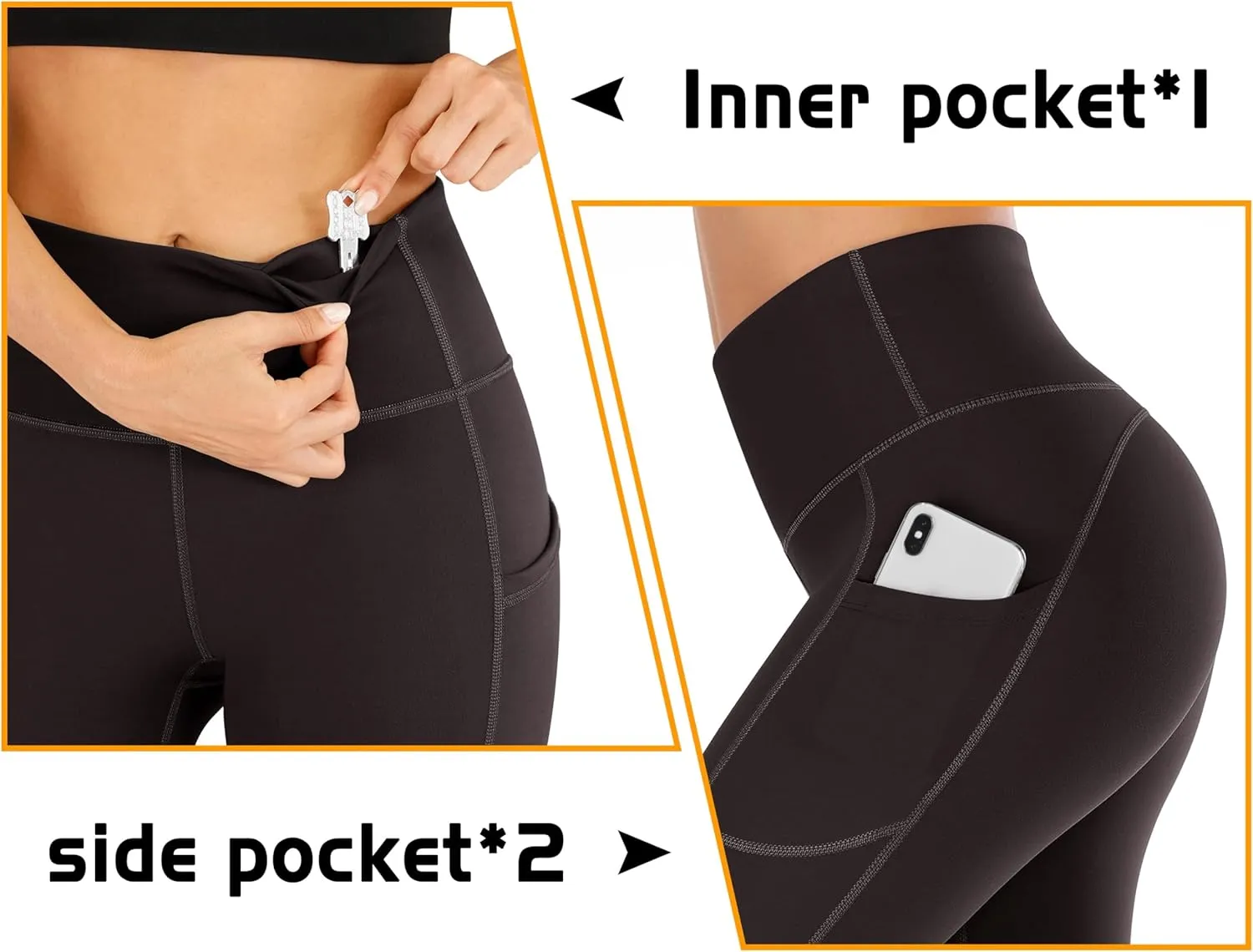 IUGA High Waisted Yoga Pants for Women with Pockets Capri Leggings for Women Workout Leggings for Women Yoga Capris